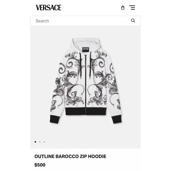 HOODIE JACKET: White w/Blue Detailing, NWOT - Picture 9 of 12